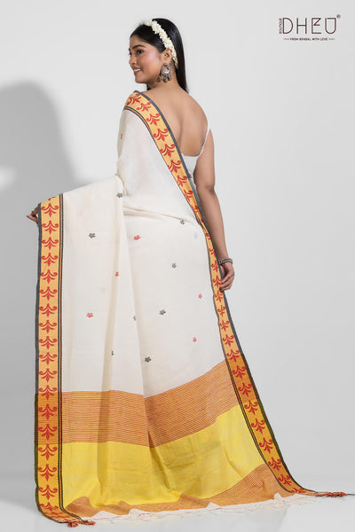Mahanada - Pure Khadi Jamdani Tangail Saree