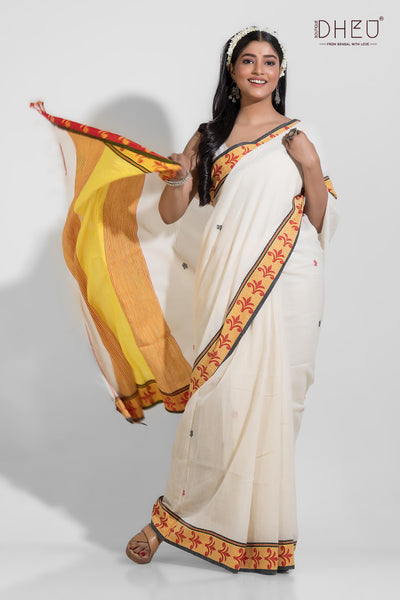 Mahanada - Pure Khadi Jamdani Tangail Saree