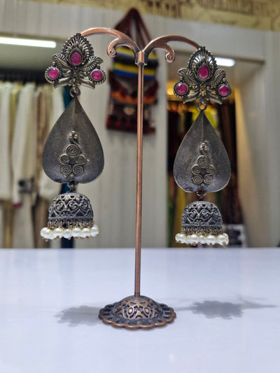 Oxidized German Silver Earrings