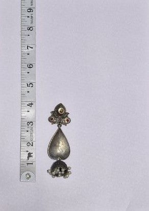 Oxidized German Silver Earrings