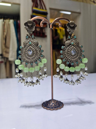 Oxidized German Silver Earrings