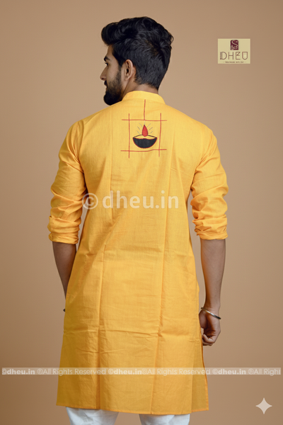 Diya-Handloom Cotton Applique kurta