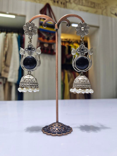 Oxidized German Silver Earrings