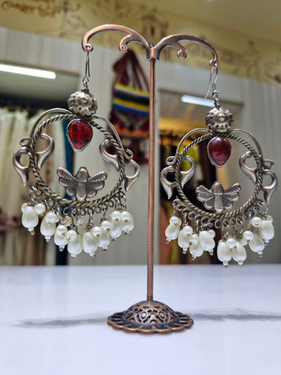 Oxidized German Silver Earrings