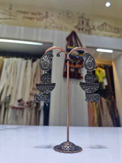 Oxidized German Silver Earrings