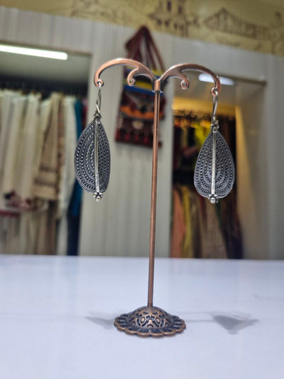 Oxidized German Silver Earrings