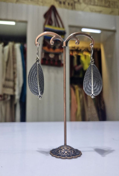 Oxidized German Silver Earrings