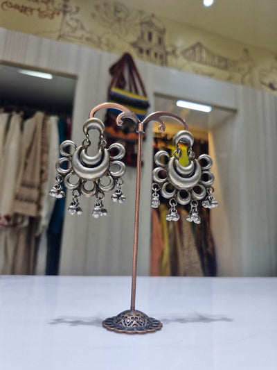 Oxidized German Silver Earrings