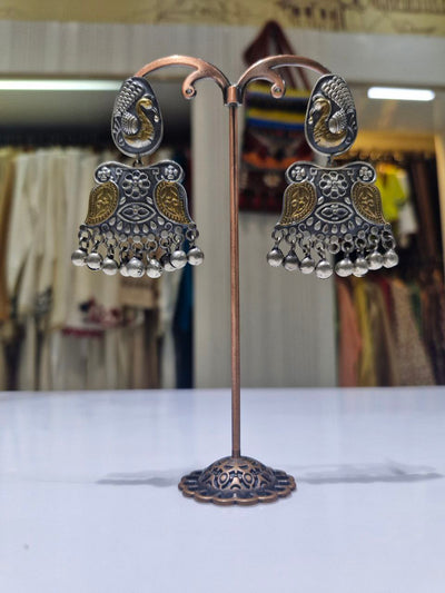 Oxidized German Silver Earrings