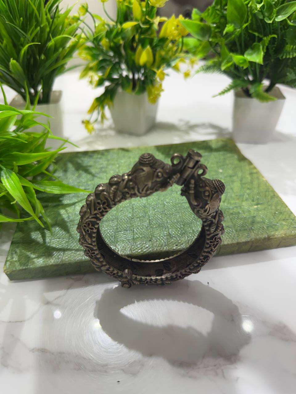 Oxidized German Silver Bangle