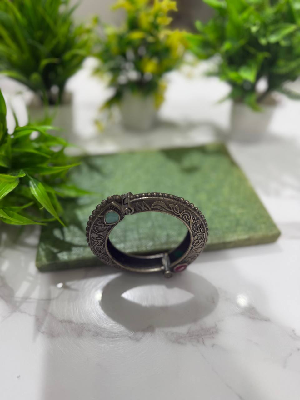 Oxidized German Silver Bangle