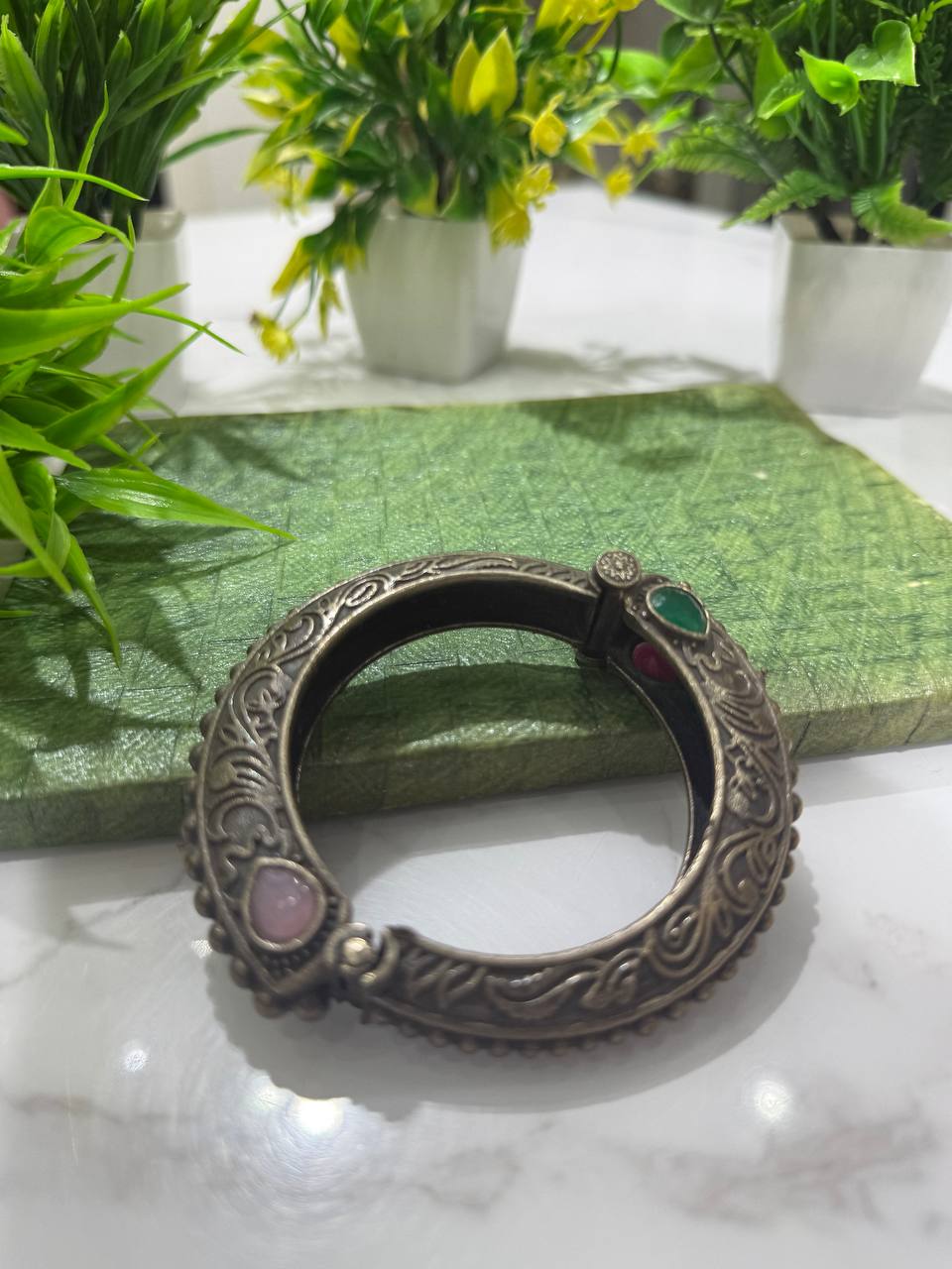 Oxidized German Silver Bangle