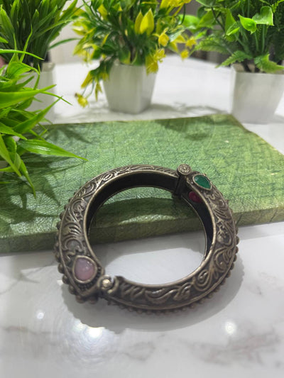 Oxidized German Silver Bangle