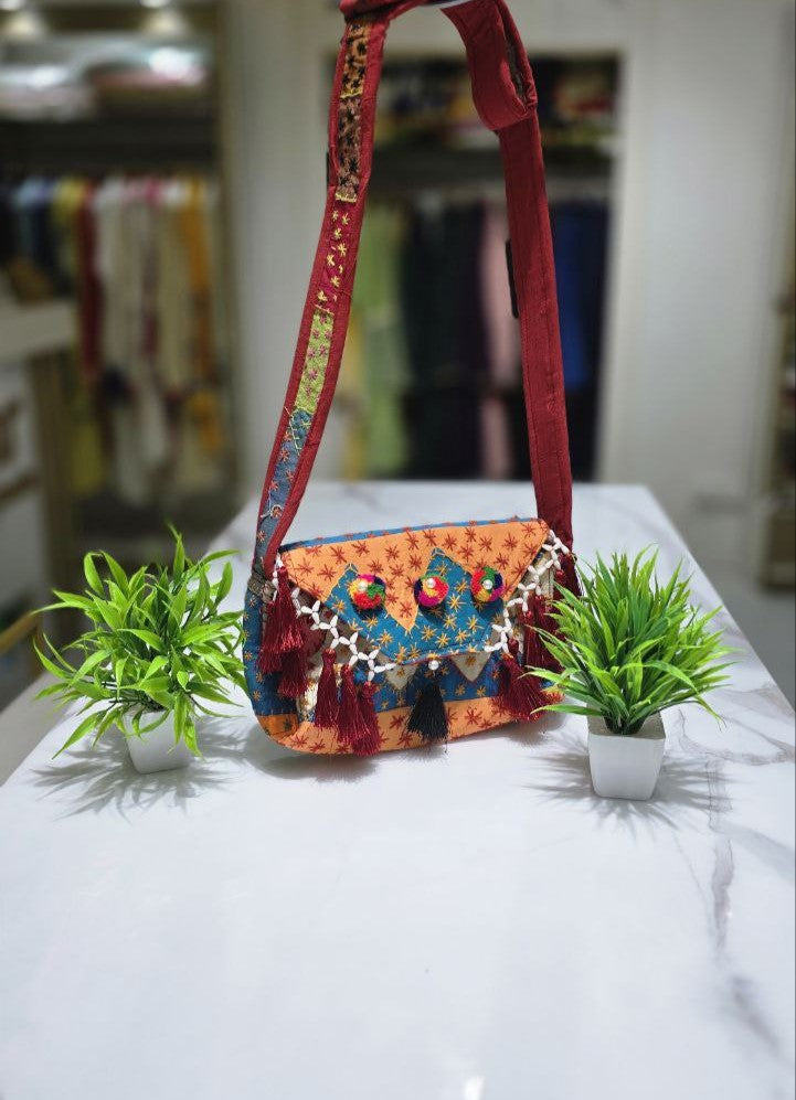 Handcrafted Gujrati Work Cotton Bag