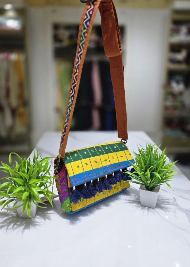 Handcrafted Gujrati Work Cotton Bag