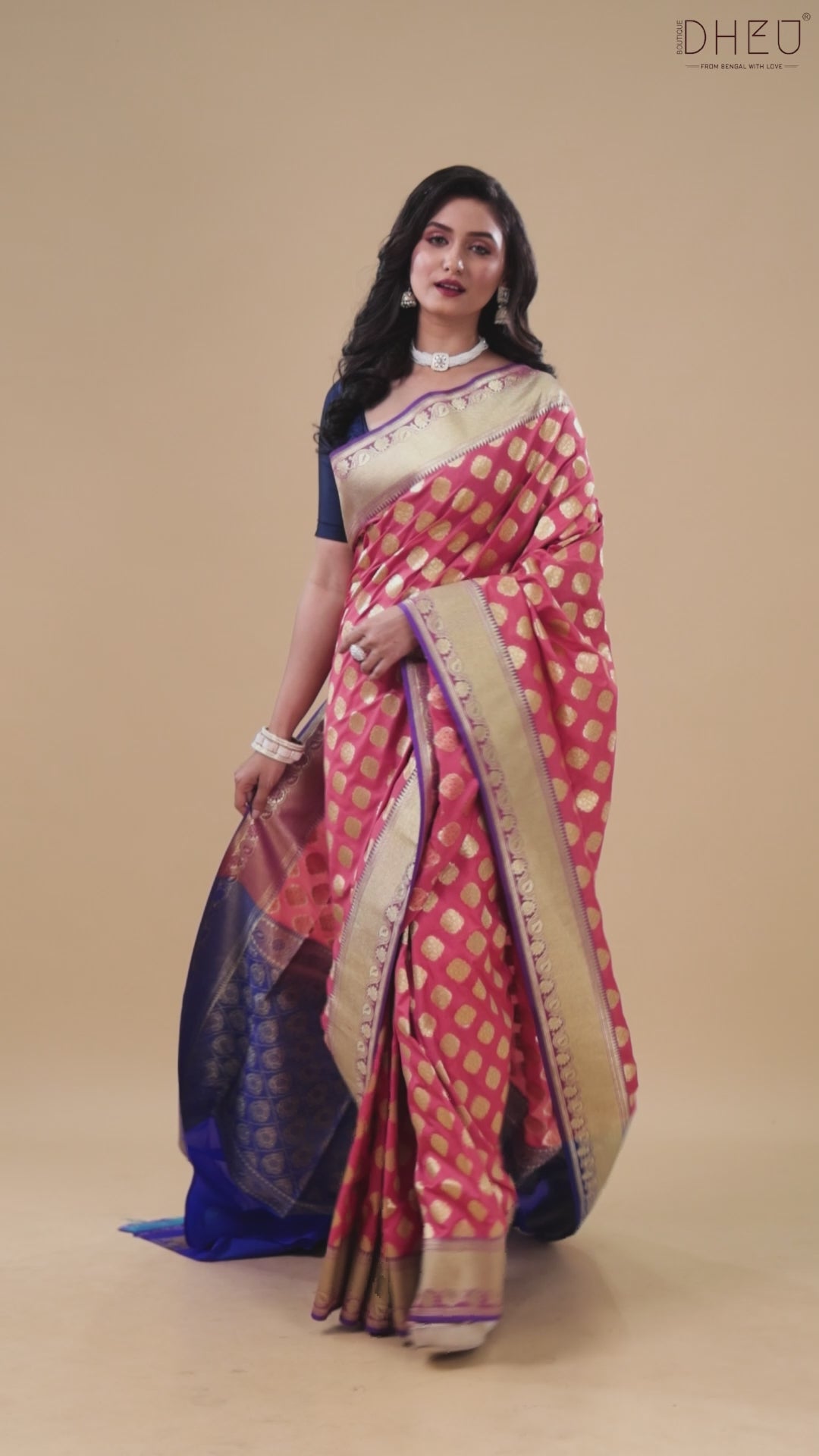 DilBar- Designer Zardausi Benarasi Saree