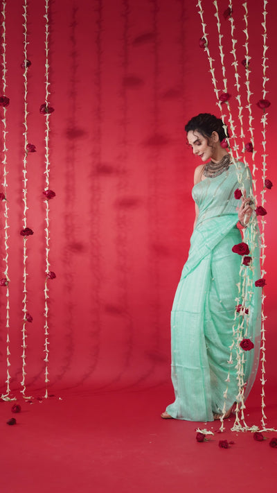 Pure Khadi Silk Gini Saree (Silk Mark Certified)