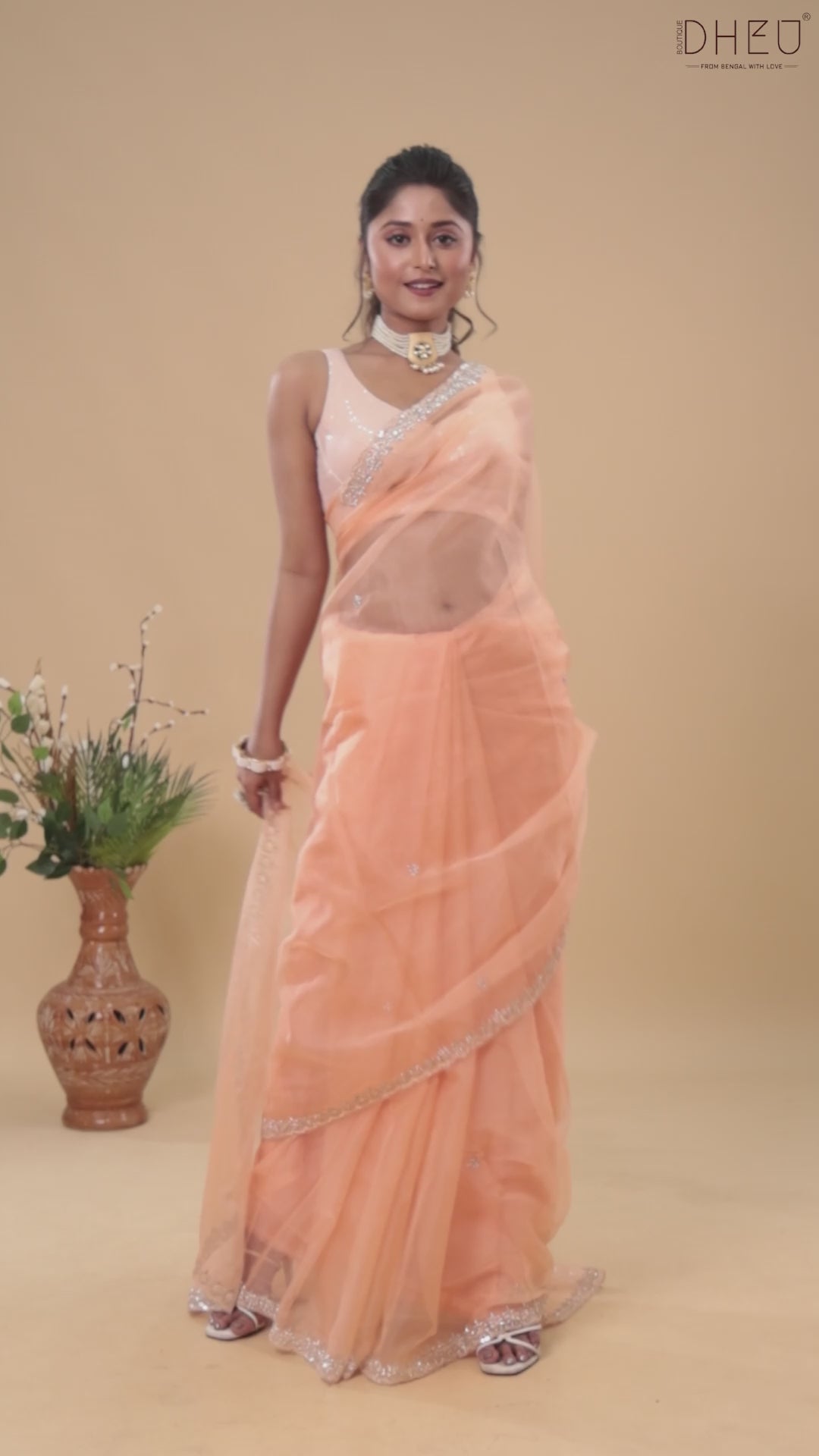 Poppy - Designer Chiffon Silk Saree