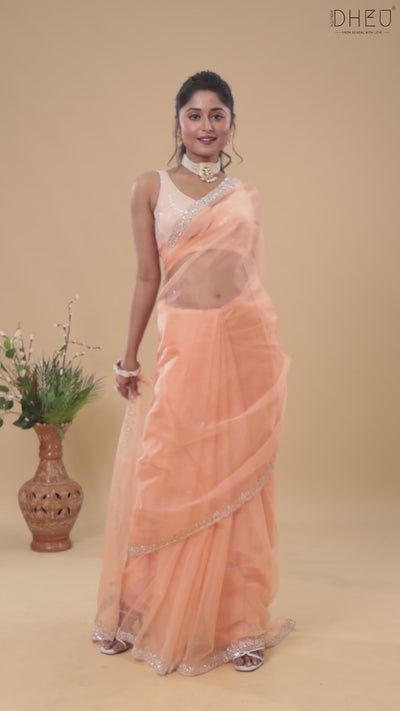 Designer Chiffon Silk Saree