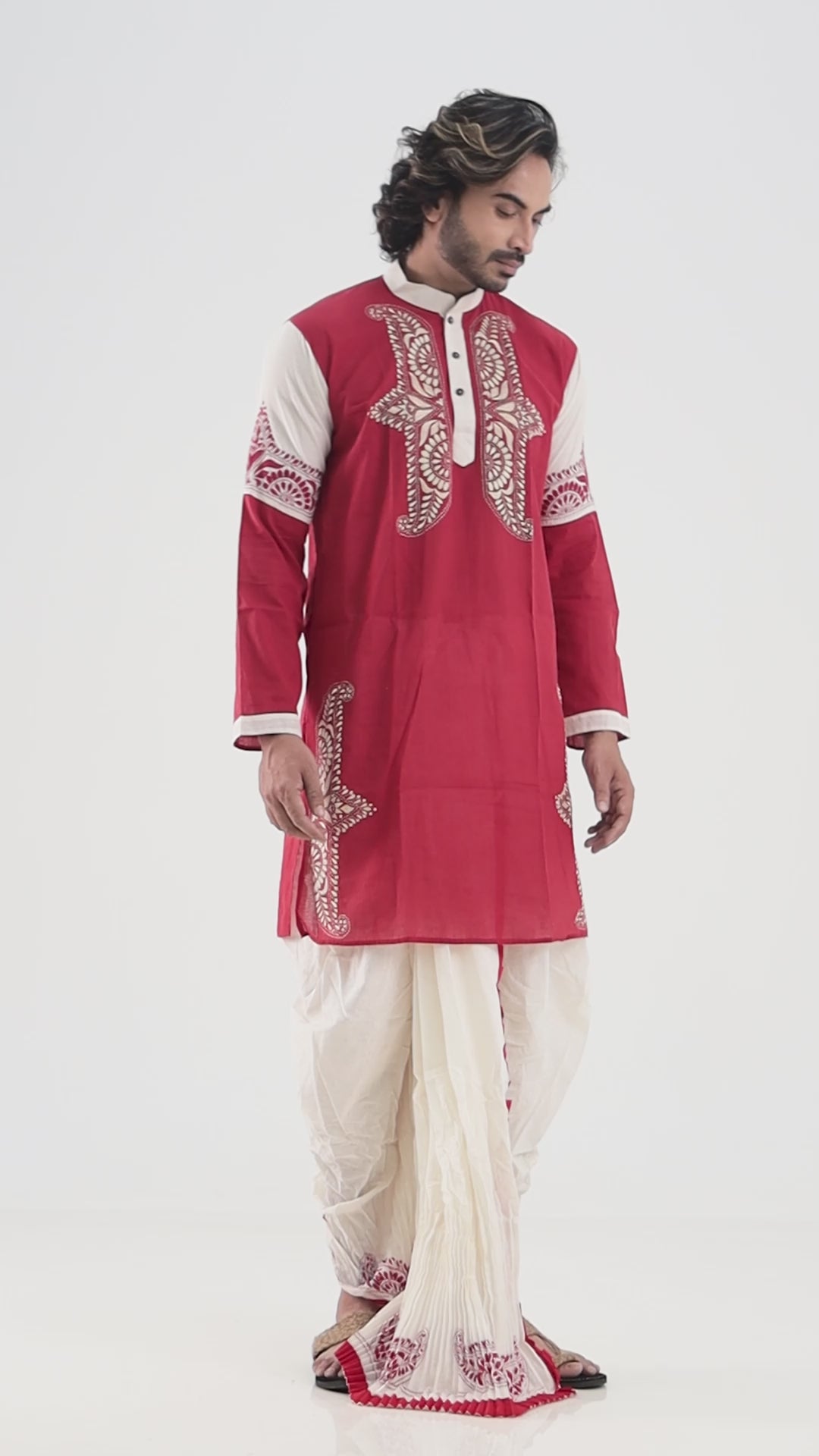 Phagun- Men's Kurta & Dhoti(Optonal) Set