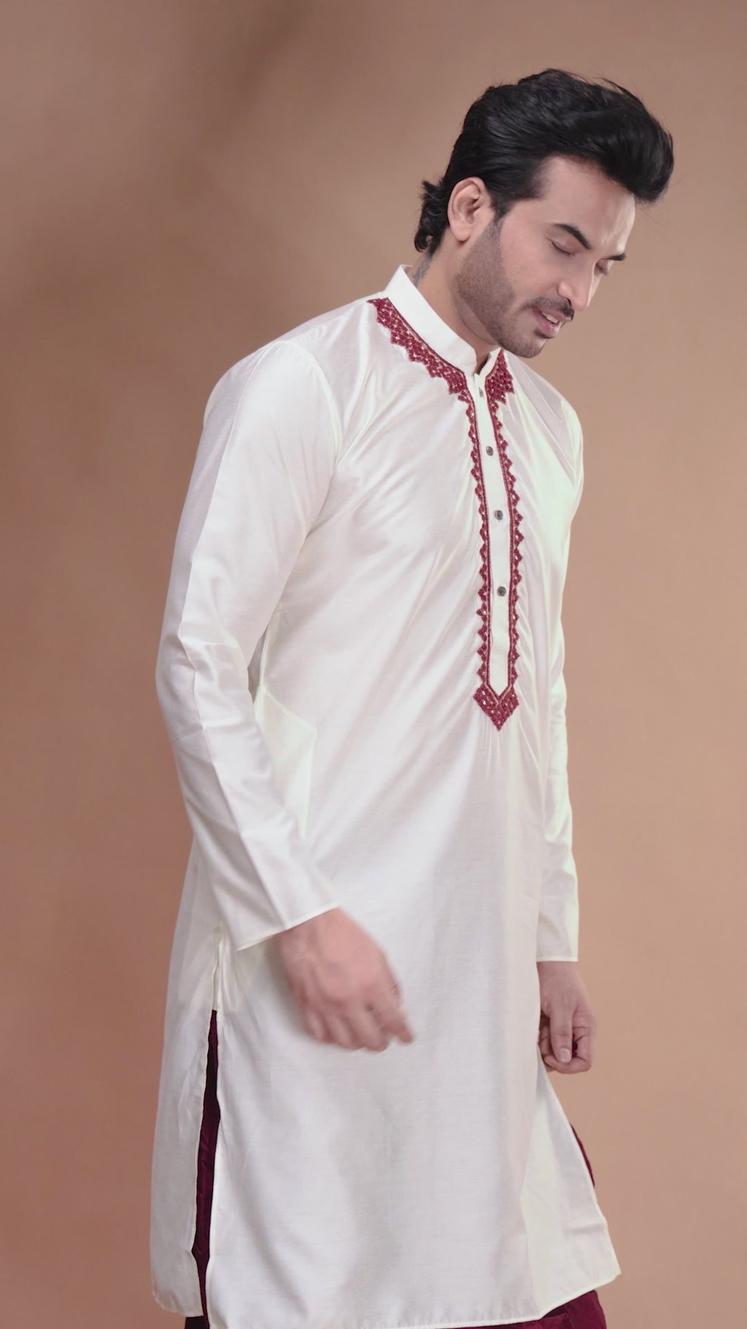 Exclusive Katan Silk Kurta & Dhoti(Optional) Set