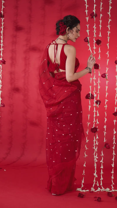 Pure Khadi Silk Gini Saree (Silk Mark Certified)
