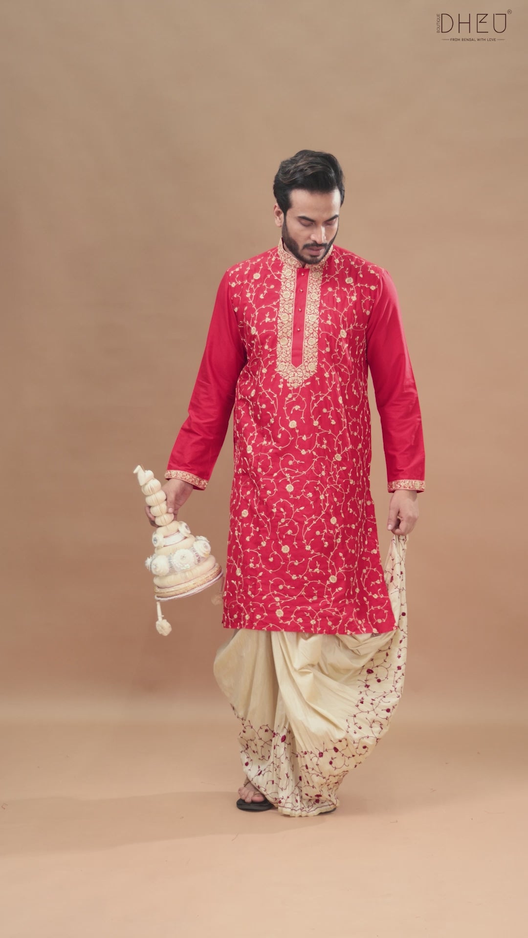 Exclusive Katan Silk Kurta & Dhoti Set
