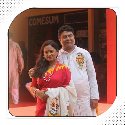 Dheu Exclusive Fusion Couple Set(with Dhoti) - Boutique Dheu