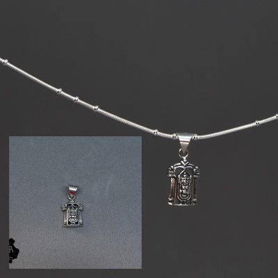 Pure Silver Oxidized Tirupati Balaji Pendant - Boutique Dheu