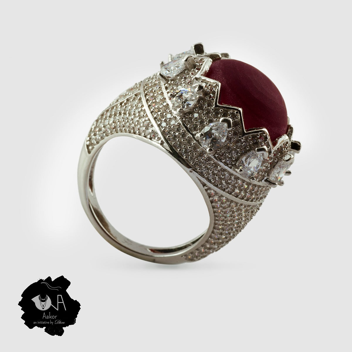 Royal Sterling silver Crown Ring - Boutique Dheu