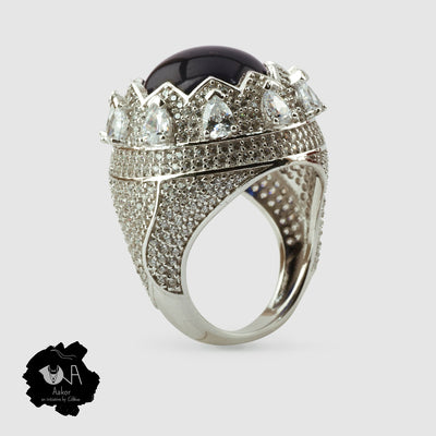 Royal Sterling silver Crown Ring - Boutique Dheu