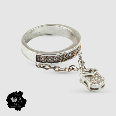 Love-Lock Pure Silver Ring - Boutique Dheu