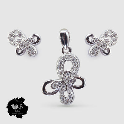 Pure Silver Pendant Set - Boutique Dheu