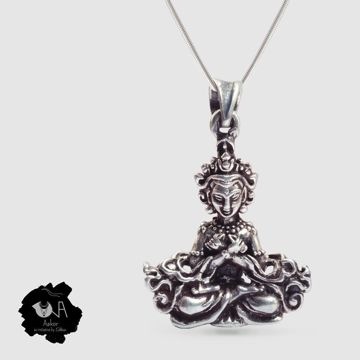 Pure Silver Oxidized Pendant - Boutique Dheu