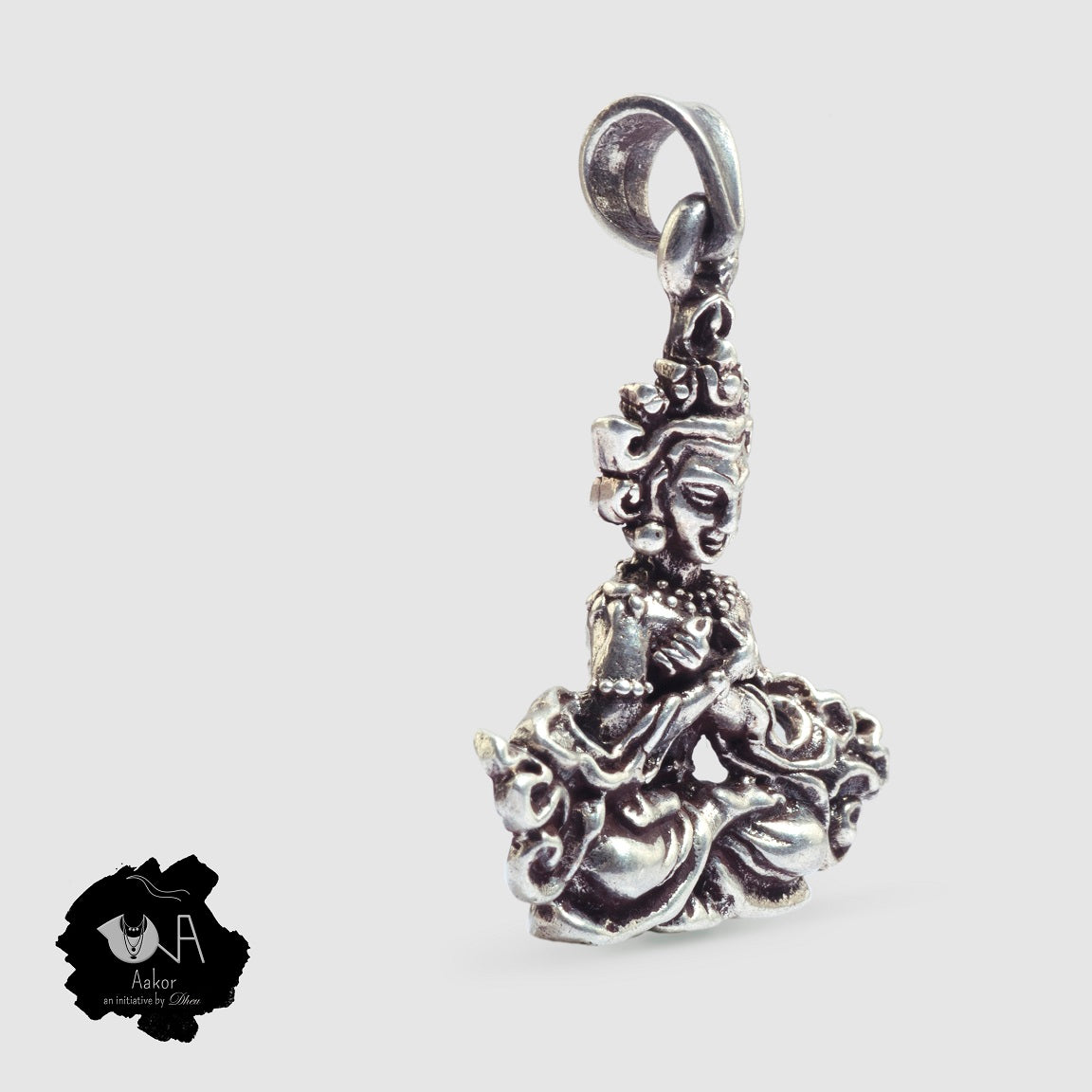 Pure Silver Oxidized Pendant - Boutique Dheu