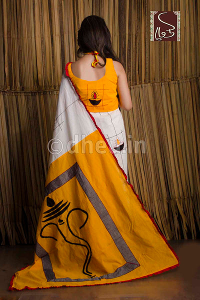 Diya-Dheu Exclusive Applique Saree - Boutique Dheu