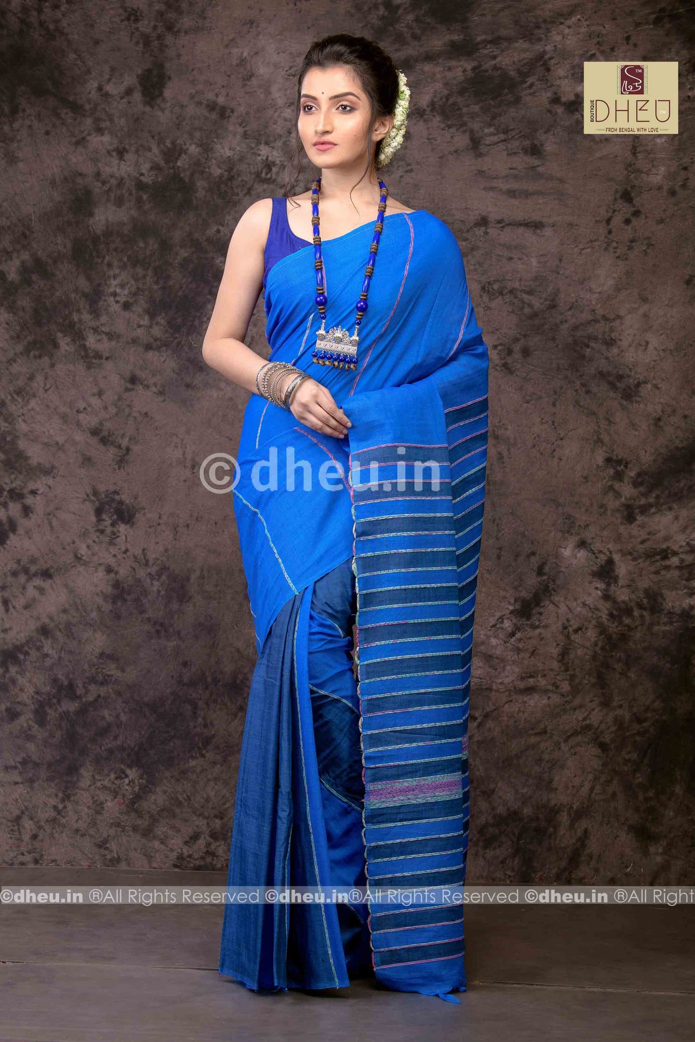 Khes – Handloom pure Cotton Saree - Boutique Dheu