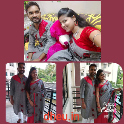 Fish Couple Set-Kurta-Saree Couple Set