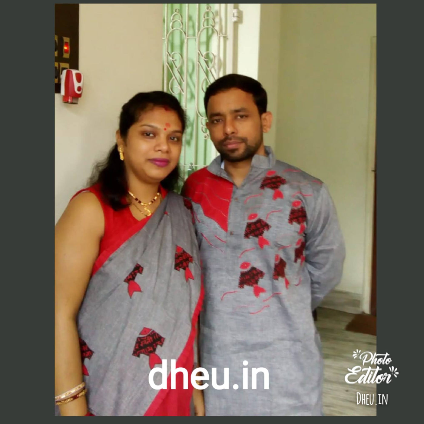 Fish Couple Set-Kurta-Saree Couple Set