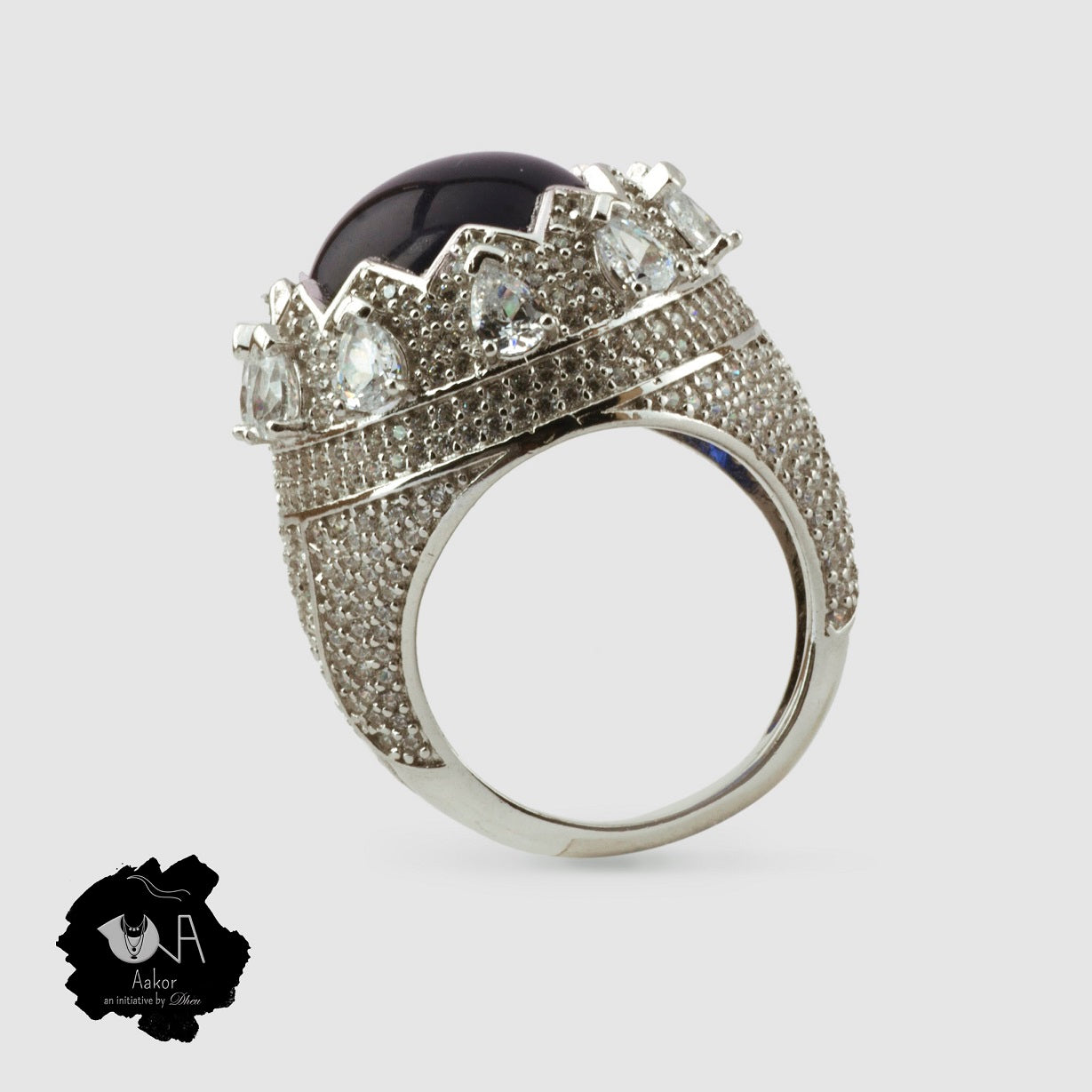 Royal Sterling silver Crown Ring - Boutique Dheu