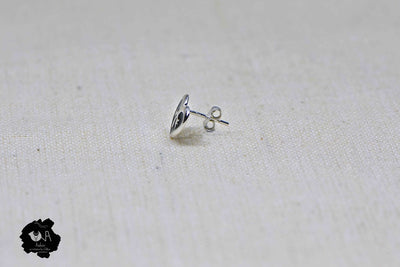 Pure Silver Minakari Studs - Boutique Dheu