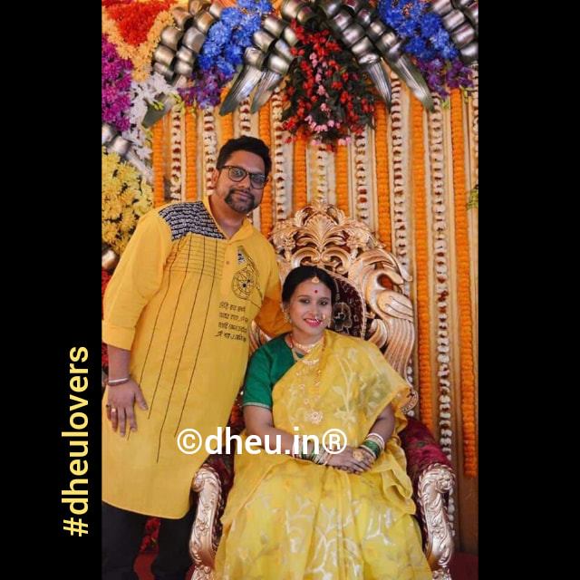 Kolkata Couple Set-Saree-kurta - Boutique Dheu