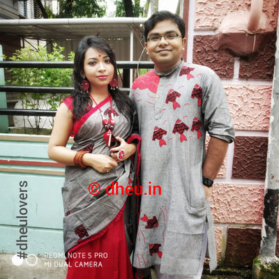 Fish Couple Set-Kurta-Saree Couple Set