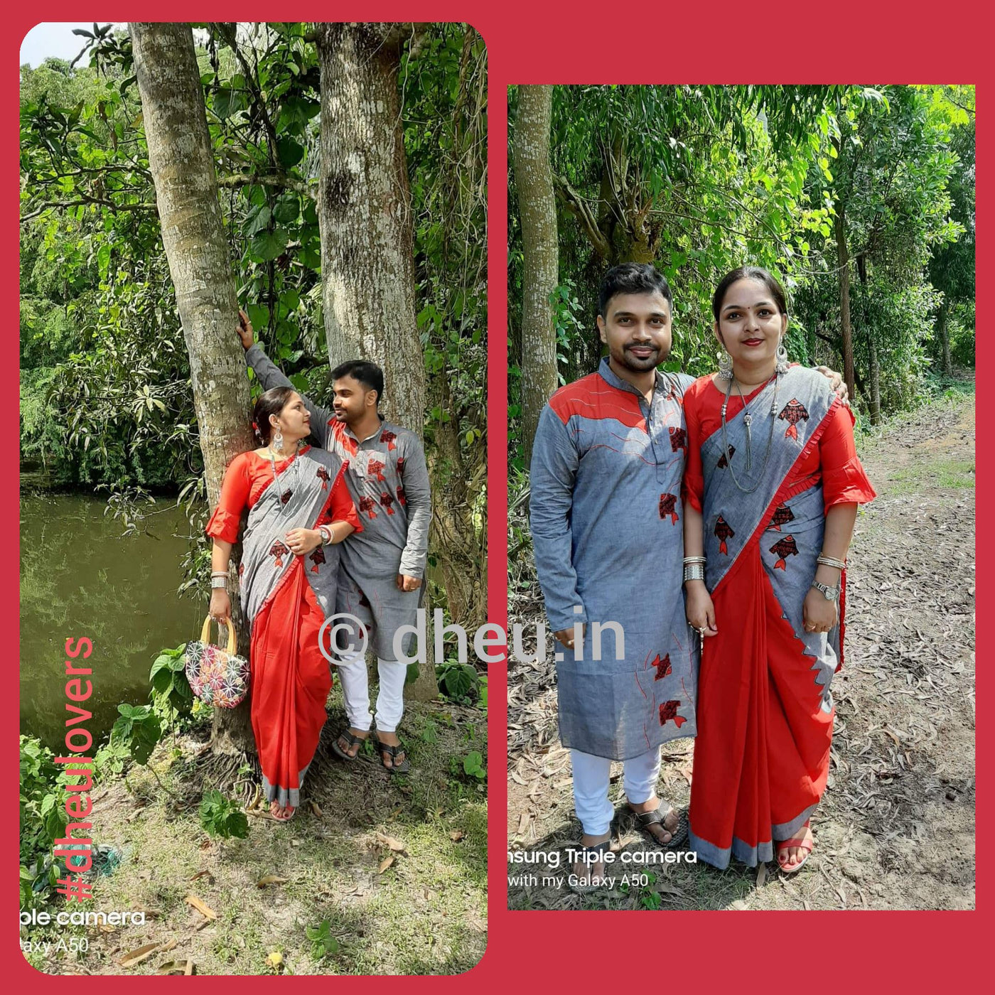 Fish Couple Set-Kurta-Saree Couple Set