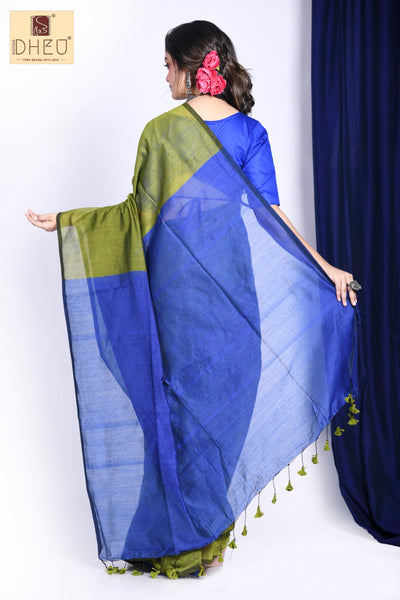 DESERT BLUEBELLS- Bengal Handloom Saree