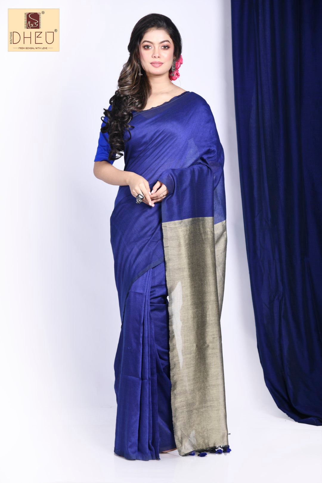 Designer handloom cotton saree at lowest cost only at dheu.in