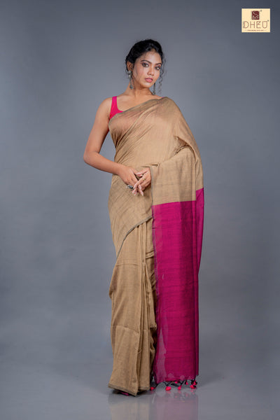 Designer handloom cotton saree at lowest cost only at dheu.in