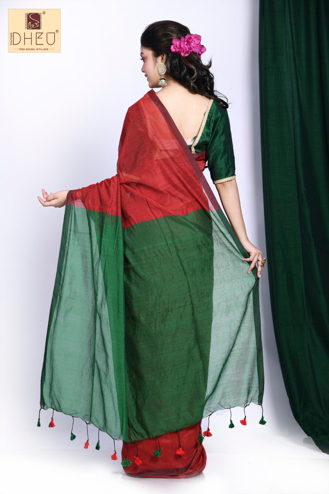 MOHUN BAGAN  - Bengal Handloom Saree