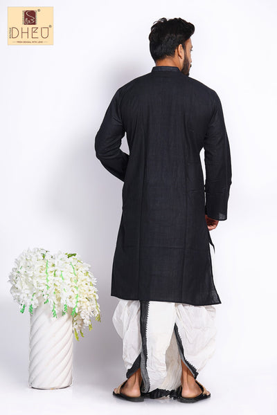 Man in Black 2- Kurta Dhoti Set