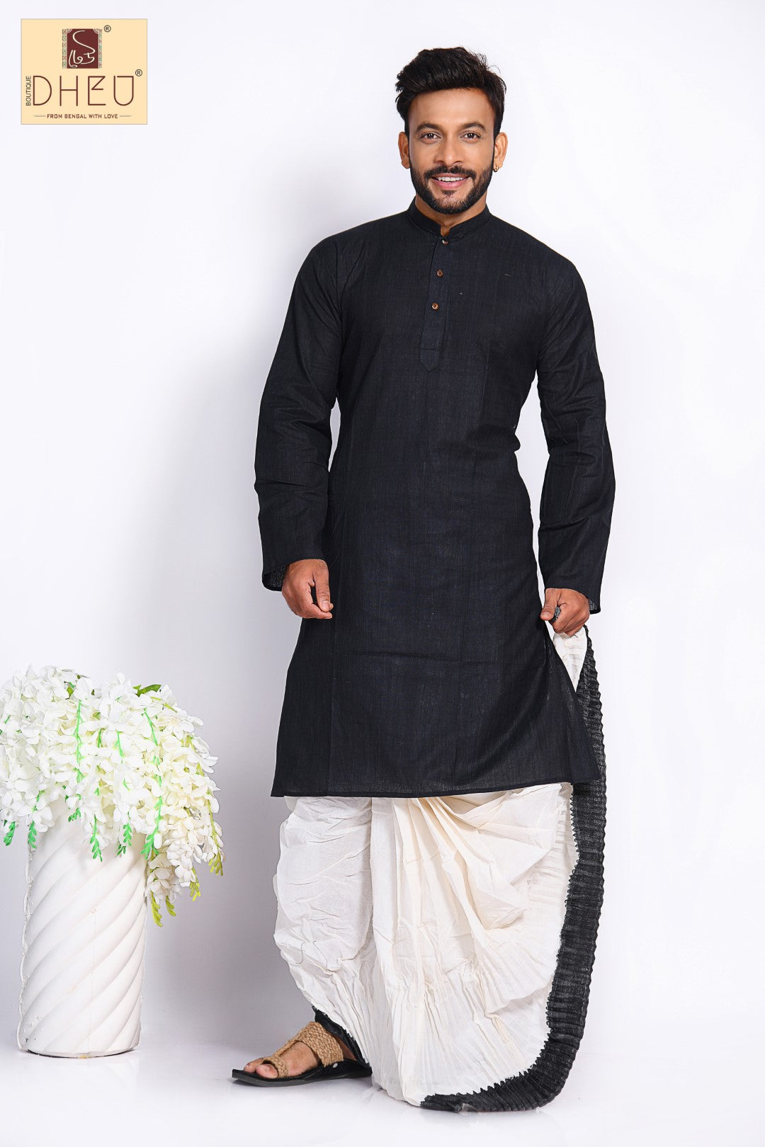 Man in Black 2- Kurta Dhoti Set